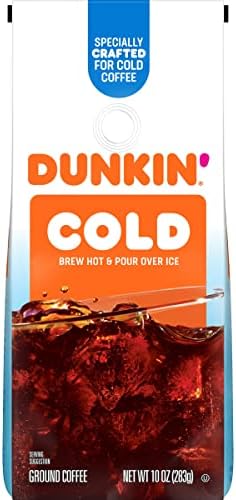 Dunkin' Cold Ground Coffee, 10 Ounce (Pack of 6)
