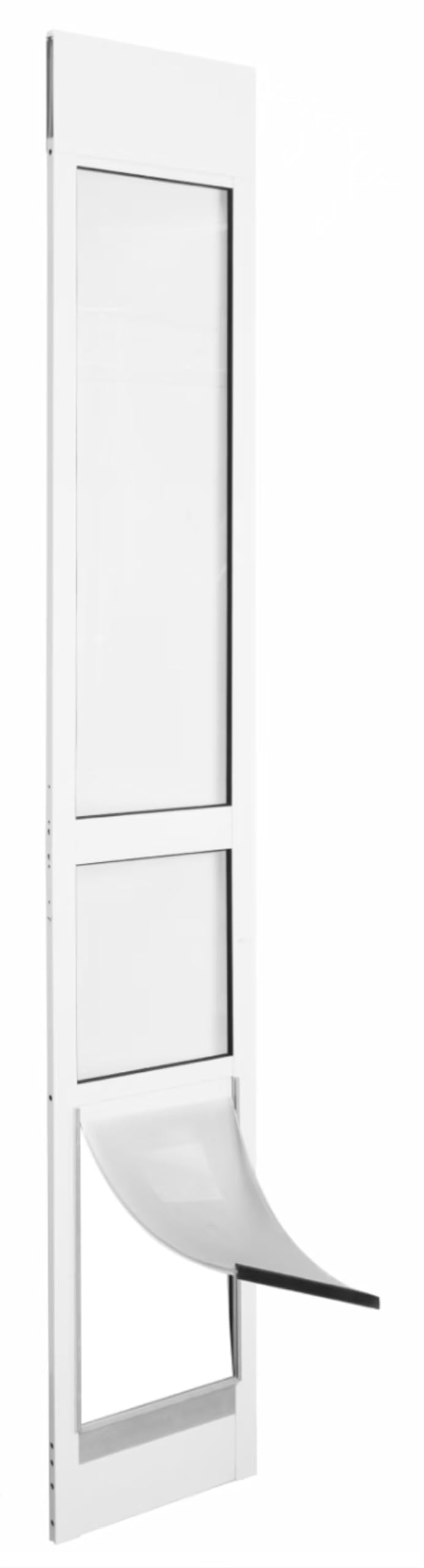 fuelioDog Door for Sliding Glass Door - Large Doggy Door for Sliding Door - White Pet Door for Patio Slider with Lock