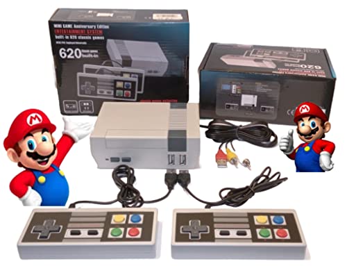 SANDALFON-Consola-Juegos-Retro-clasica-Mini-Sistema-Juego-con-620-Juegos-Integrados-2-Joysticks-Enchufe-USB-Salida-AV-de-8-bits-video-edicion-clasica-para-ninos-y-Adultos
