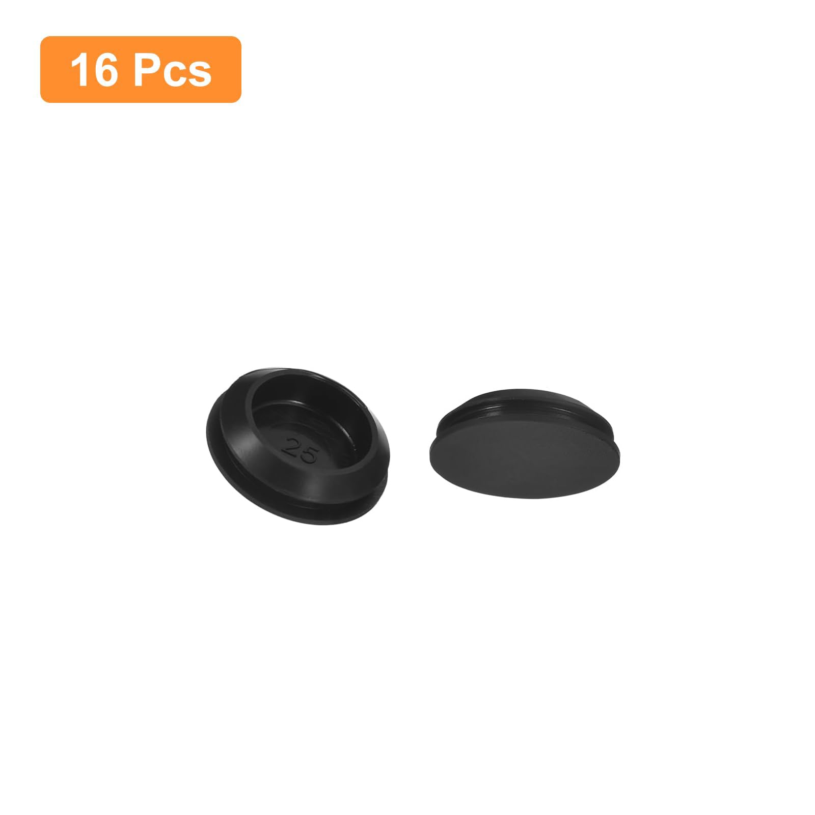 TA-VIGOR 16Pcs Silicone Snap in Locking Hole Plugs, Rubber Panel Seal Cover Flush Type Panel Round for 25-27mm Hole - Image 3