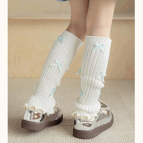 Children Fashionable Long Leg Socks with Bows Deisgns Girls Stylish Long Socks Comfortable & Breathable Leg Warmers Pair3