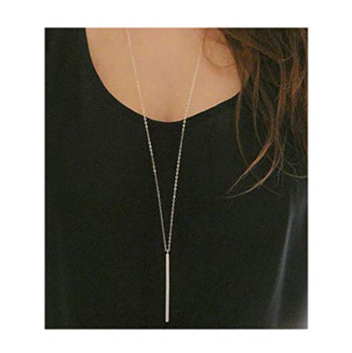Fstrend Fashion Long Necklace Dainty Simple Chain Necklaces Jewelry for Women and Girls(Silver) 7 Fstrend Fashion Long Necklace Dainty Simple Chain Necklaces Jewelry for Women and Girls(Silver)