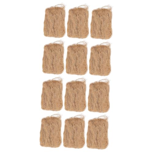 BCOATH 12pcs Natural Jute Fire Convenient Camping Supply for Outdoor Fire BBQ and Grill Essential Tool for Campfires Easy to Use