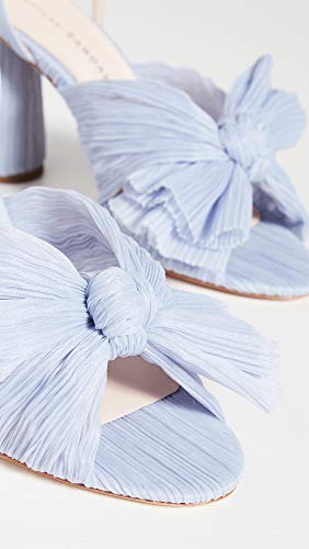 Loeffler Randall Women's Camellia Pleated Bow Heel With Ankle Strap, Blue, 8 Medium Us #TOP5
