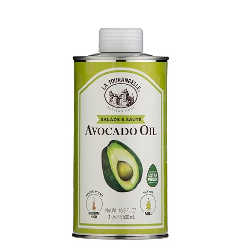 La Tourangelle Avocado Oil 16.9 Fl Oz, All-Natural, Artisanal, Great for Salads, Fruit, Fish or Vegetables, Buttery Flavor