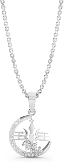 Miss Highness 925 Sterling Pure Silver Pendant for Men & Boys, Religious Pendants with Chain, Minimal Silver Jewellery, wi...