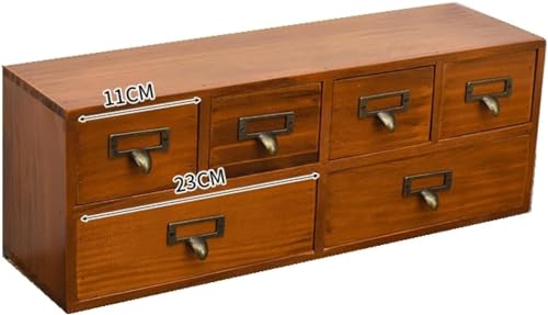 木箱 デスク上置き棚 収納ボックス 取手付き多段式 49*14*17.5cm デスク デスク収納 レトロ 引出 アンティーク調 卓上収納 デスク整理ボックス 引き出し レトロ風格 小物入れ 机上用品 オフィス 寝室 居間 デスクオーガナイザー頑丈耐用 完成