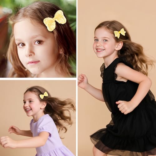 3 Pinzas de Pelo AMCAMI Brillo Dorado miniatura 3
