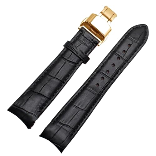 Bracelet en cuir haut de gamme 20-21 mm galbe élégant