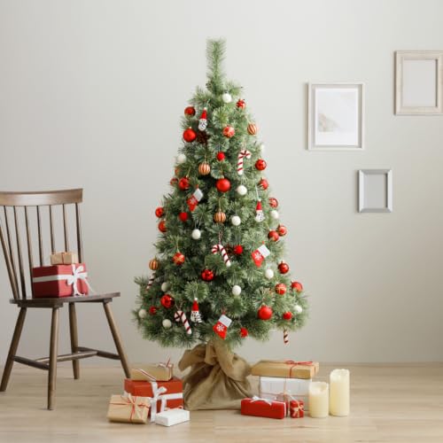 prefer christmas �I�[�i�����g�t���N���X�}�X�c���[ 150cm ���b�h �g�b�p�[�Ȃ����t�F���X�Ȃ� LED���C�g�t�� | christmas tree ������� ���킢�� ���� �{���u�� �g�� �����B�� �c���[�X�J�[�g�t 90cm 120c