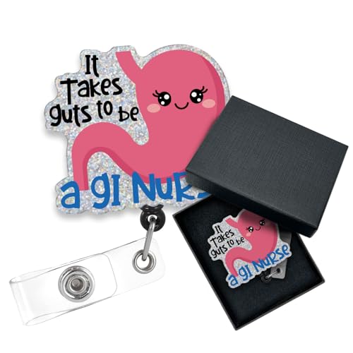 Image of It Takes Guts to Be a Gi Nurse, Funny Nurse Retractable Badge Reel, Gift for Doctor, Gastroenterology, Gastrointestinal Technician, Office Worker, Social Worker