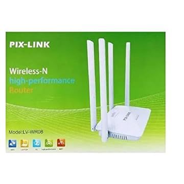 Roteador Wireless Wr-08 300mbps 4 Antenas Pix-link Lv-wr08