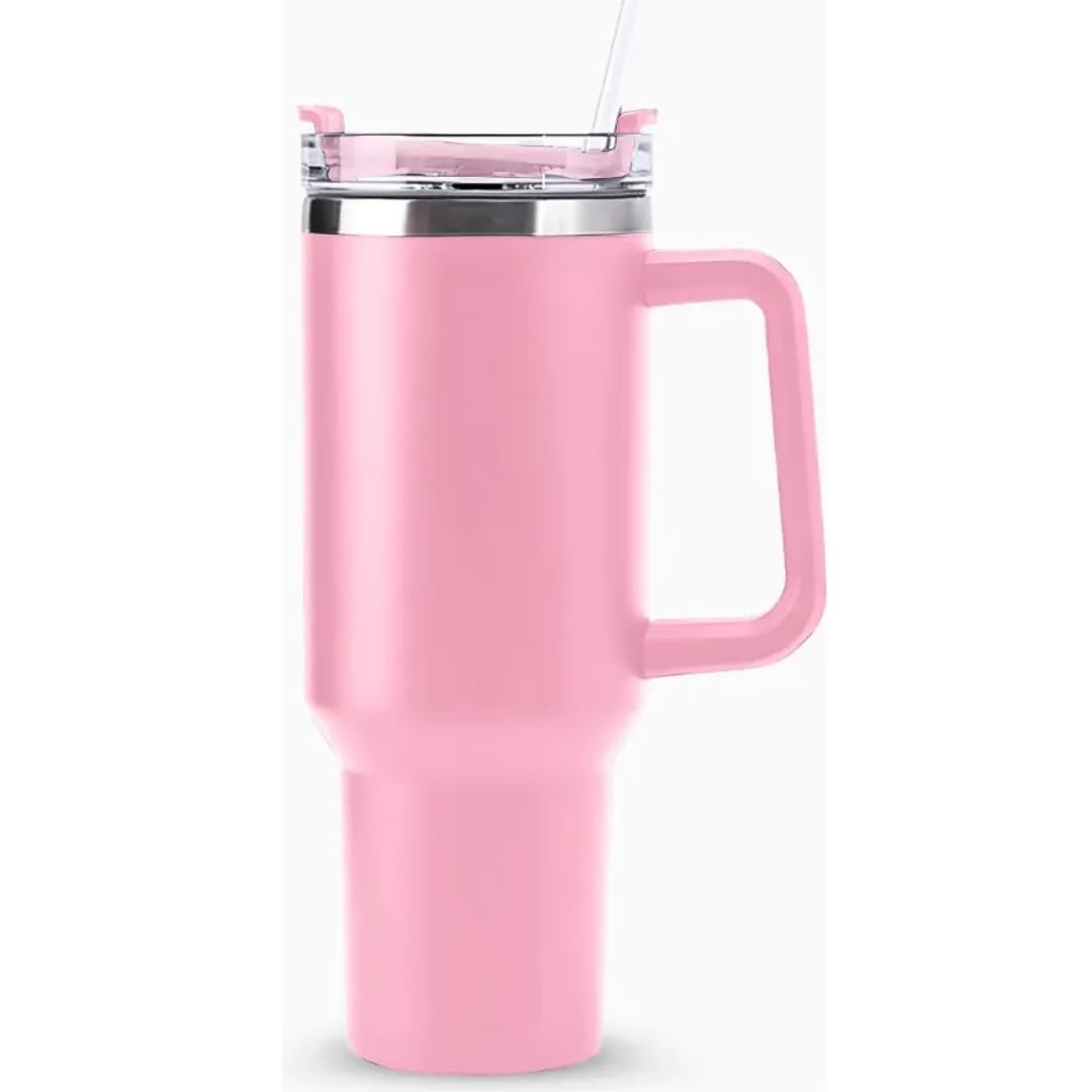 Copo Térmico 1200ml com Alça e Canudo - Caneca Térmica em Aço Inox Parede Dupla com