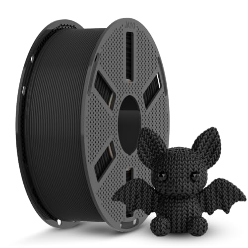 Image of JAYO Black PLA 3D Printer Filament 1.75mm 1.1kg Reusable Spool | ±0.02mm Accuracy, Neatly Wound, Extra 100g, Smooth Printing, Fit Most FDM 3D Printer
