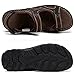 Jousen Men's Sandals Leather Open Toe Beach Sandal Dark Brown Outdoor Summer Sport Sandals (AMY662 Dark Brown 10)