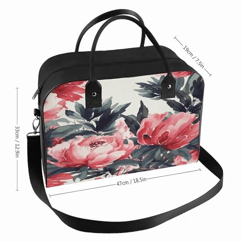 Bolso Tote Peonies Spring con correa ajustable miniatura 2