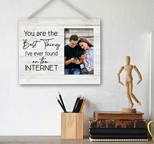 Sradmo You Are The Best Thing I've Ever Found On The Internet Picture Frame,Romantic Online Dating Remembrance Gifts 10×8 Inch Tabletop Photo Frame Frames For Him Her Long Distance Couples #TOP4
