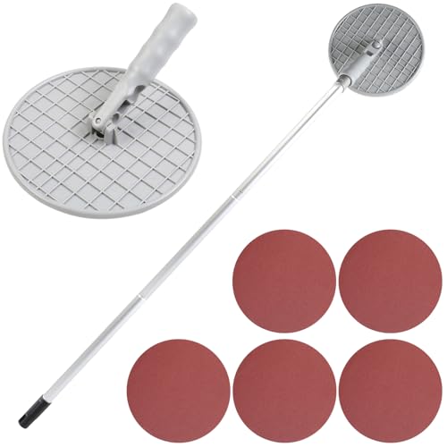 Image of DTNESS Pole Sander for Drywall, So Long 88 Inch Manual Hand Wall Sander with Extension Pole for Painting, 360 Degree Circular Radial Sander + 5pcs Sanding Sheets Discs (80, 100, 120, 180, 240 Grit)