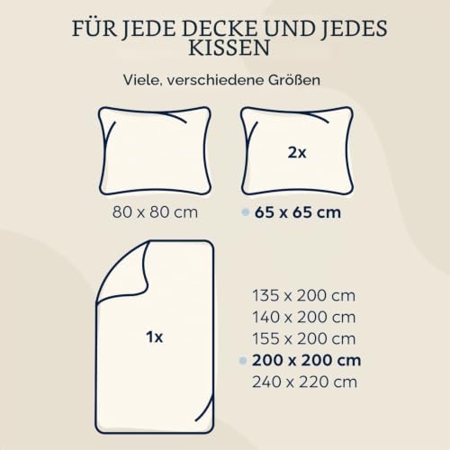 sleepwise Bettwäsche 200x200 Sommer Bettwäsche 3tlg- ÖKO-TEX, Traumhaft Weich, Atmungsaktiv… – Ansicht 6