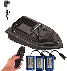 Bateau De Pêche Télécommandé 500m - Bateau Appât Radio Commandé Pour Nuit - 2KG De Charge - Noir