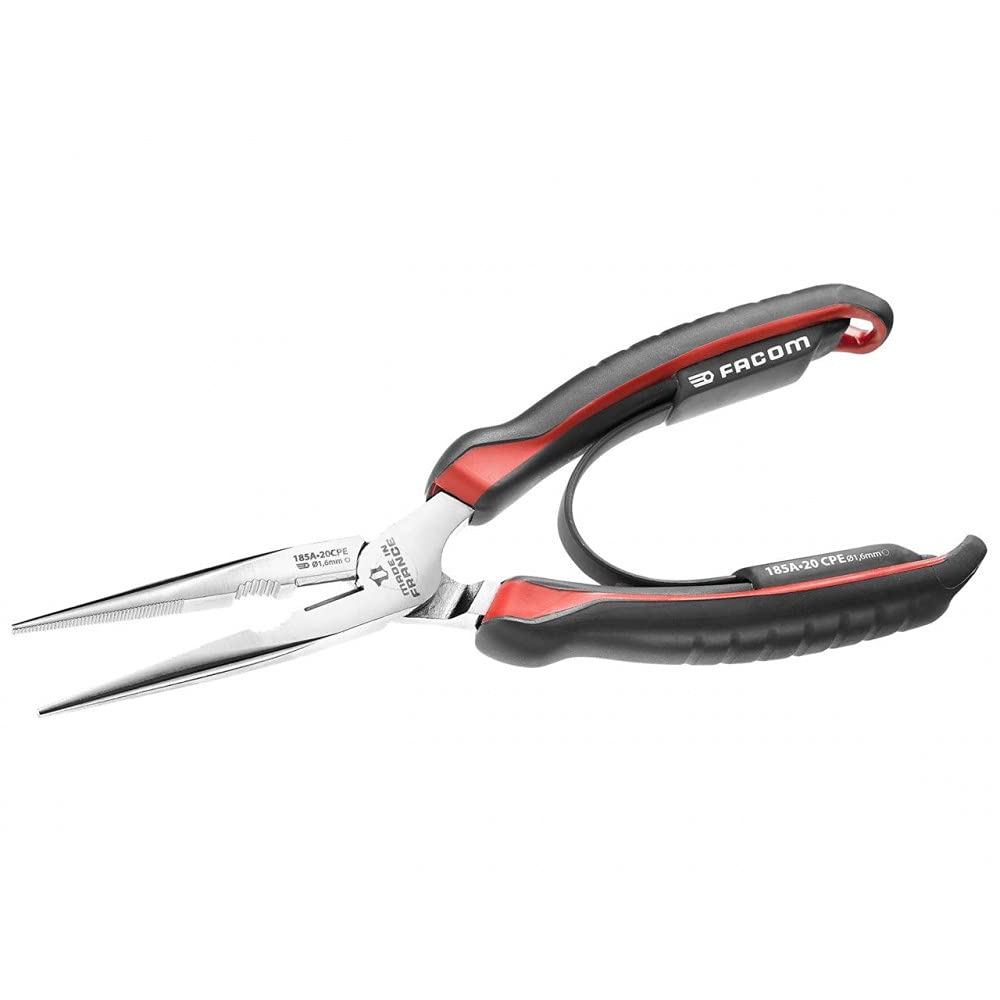 Facom 185 a.20cpe 1/2 rotonde beccucci Pinza, Rosso/Nero, 200 mm