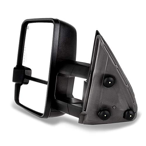 Cciyu Tow Mirrors Car Mirrors Lh Left Rh Right Black Towing Mirrors Compatible With 1999-2002 For Chevy Silverado Gmc Sierra 1500/2500 With Power Adjusted Heated Led Turn Signal Light #TOP2