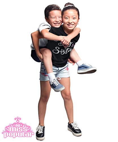 MISS POPULAR Big Sister T-Shirts for Big Sis Announcement, Promoted to Big Sis, Everyday Wear| Toddler to Big Girl Sizes3