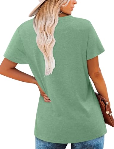KISSMODA Summer Short Sleeve T Shirt Loose Fit Casual Dressy Women Top 2025 Trendy Ladies Fashion Blouses(S-3XL)