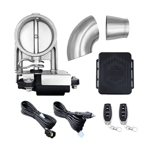 Stainless Steel 2.5 Valved Exhaust Cutout Remote Control Valve Kit