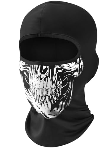fuinloth Cagoule Masque de ski, protection UV, écharpe pour la moto, écharpe de cou d'été, hommes et femmes Tête de mort