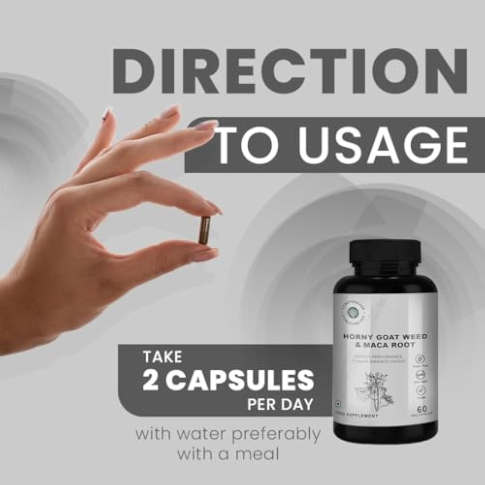 Horney Goat Weed, Maca Root & Safed Musli Extract Capsules