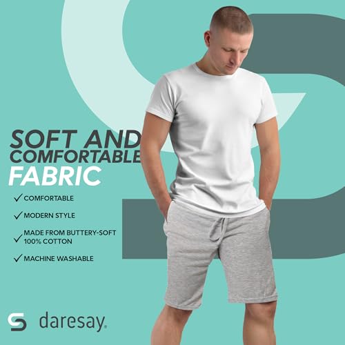 3 Pack Mens Jersey Shorts with Pockets and Drawstring – Soft Men's Lounge Shorts for The House, Sleep PJ, Pajamas – Up to 3XL2