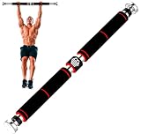 ManiBoom Barra Dominadas Puerta 60-100 cm Sin Tornillos, Barra de Dominadas Extensible Acero 100 kg, Pull Up Bar Telescópica con Agarre Antideslizante, Calistenia, Abdominales y Gimnasio en Casa
