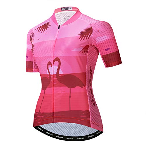 JPOJPO Fahrradtrikot für Damen, Rennrad-Shirt, Tops S - 3XL, Reflektierender Reißverschluss 4 Taschen, JP6024, Tag L (Chest 36.2/38.6") Cover