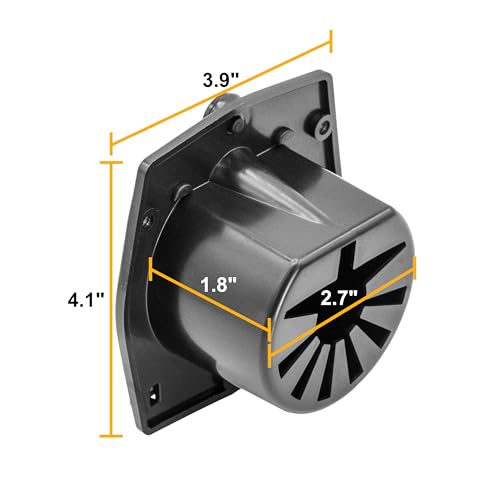 Halotronics RV Square Electrical Cable Hatch for 30 Amp Cords (Black)
