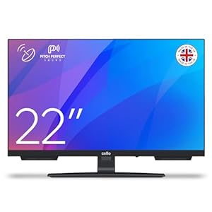 Cello C2224SH 22 inch Full HD Frameless TV with Freeview HD DVB-T2, and Built In Satellite Pitch Perfect Speakers Ideal for Kitchen, Made in the UK, 2024 model