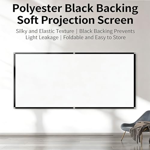 Pantalla portátil plegable 100 pulg doble cara miniatura 6
