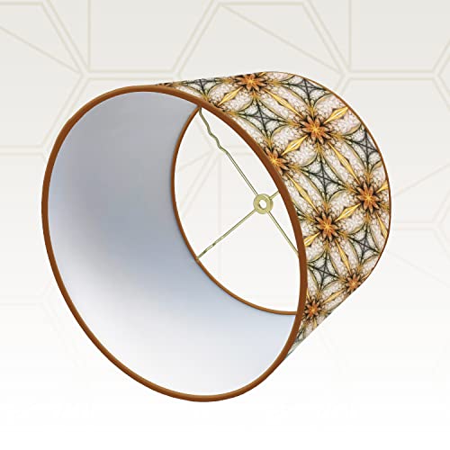 Image of Royal Designs, Inc. Trendy Decorative Handmade Drum Shade, Made in USA, 10in, HBC-8043-10-2, Sunflowers - 2 Pk
