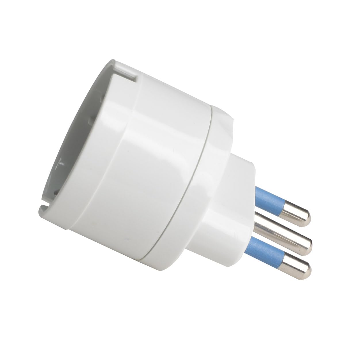 Adapter podróżny z gniazdem Schuko 10A/16A 2P+T na wtyczkę elektryczną 16A 3-pinowy, adapter dwufazowy do włoskiego mocowania 16A (25 sztuk, biały)