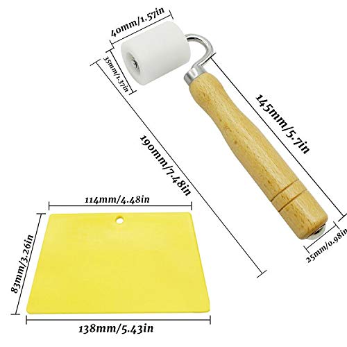 Mila-Amaz Andrückwalze Rollen Tapeten Nahtroller Naht Handdruck Rolle Naturholz Griff Wand Papier Naht Dekoration Werkzeug