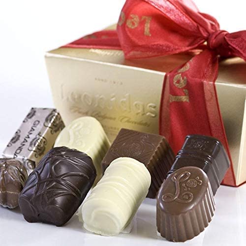 Praline Leonidas Chocolate Gift Box: Fresh Assorted Belgian Chocolates, Milk, White & Dark (500g 28pc approx)