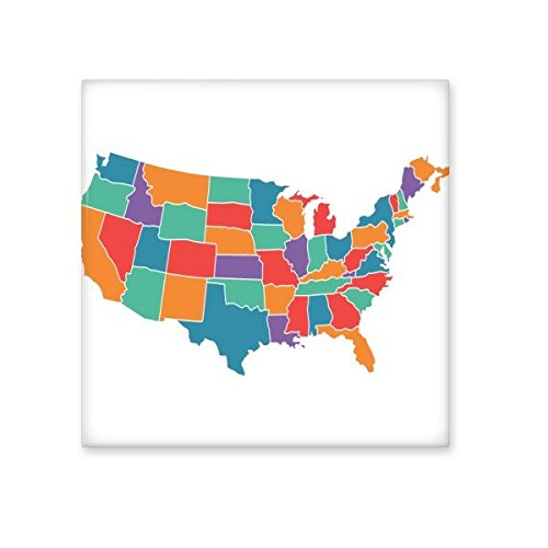 DIYthinkerAmerica State Map The USA The United States Pattern Ceramic Bisque Tiles for Decorating Bathroom Decor Kitchen Ceramic Tiles Wall Tiles Small Multi
