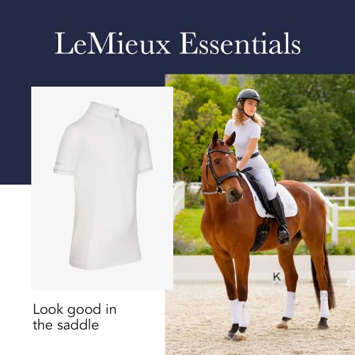 LeMieux Young Rider Belle Show Shirt with Soft Stretch Fabric - Lightweight Classic Equestrian Riders Short Sleeve Tee2