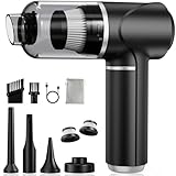 Piarhlie Handstaubsauger Akku Kabellos 30000Pa - Auto Staubsauger mit Bürstenloser Motor Stark Mini Autostaubsauger Handsauger für Autos, Büros, Küche, Wohnzimmer, Schlafzimmer, Tierhaare