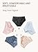 Cinvik Silk Panties Black Lace Underwear Women'S Silk Underwear Lacefloral Midrise Cheekies Woman Pink Lace Briefs for Women Packs Medium