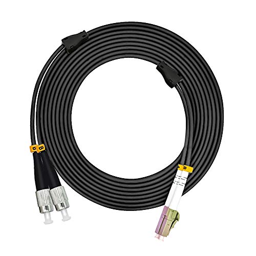 Evita cortes en tu red externa con este cable de fibra óptica 10G OM3 acorazado de 100m LC-FC 3
