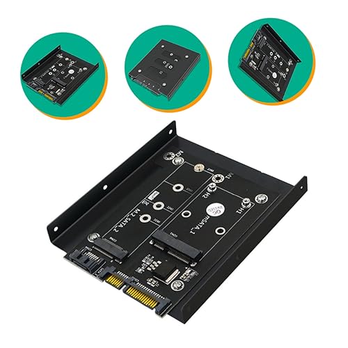 Adaptador mSATA a caja 3.5 pulg con puerto dual para accesorios PC miniatura 6