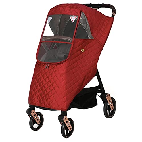 Housse hiver pour poussette avec pare-brise thermique rouge