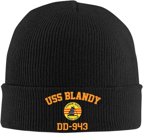 USS Blandy Dd-943 Gorro Slouchy Gorro Termica Sencillos Gorros De Punto para Exteriores Mujer Hombre