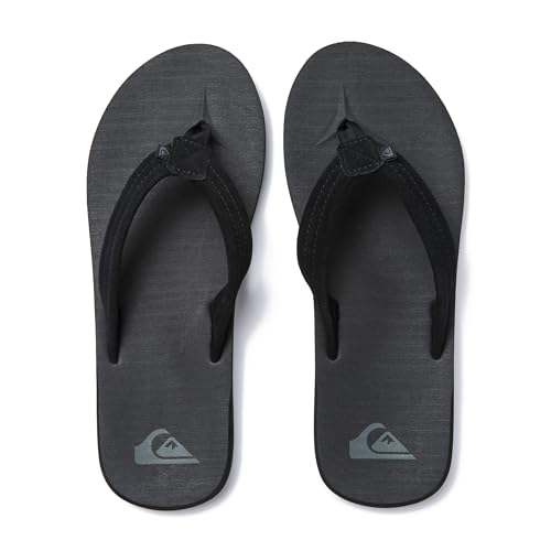 Image of Quiksilver Carver Suede Flip Flops for Men, Arch Support Athletic Mens Sandals, Thong Mens Slides